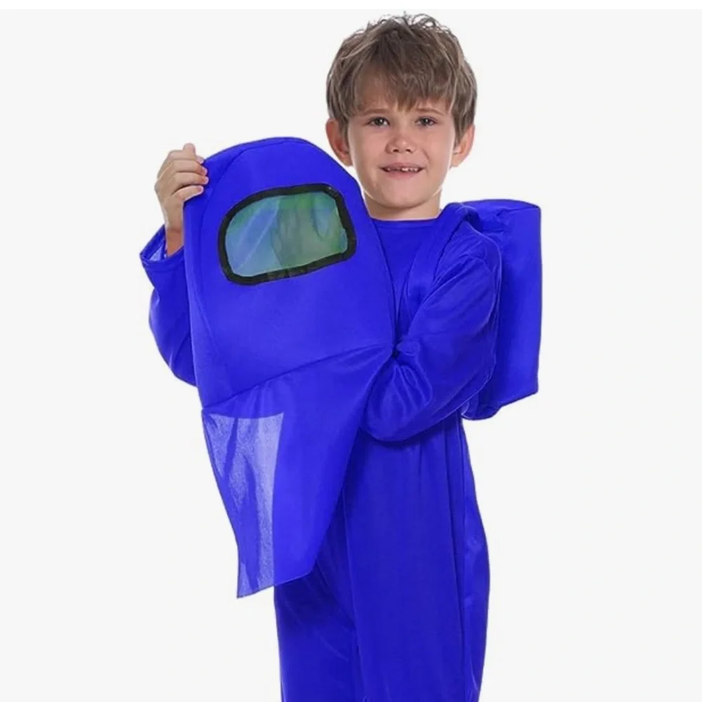 Astronauts cosplay blue helmet face mask only